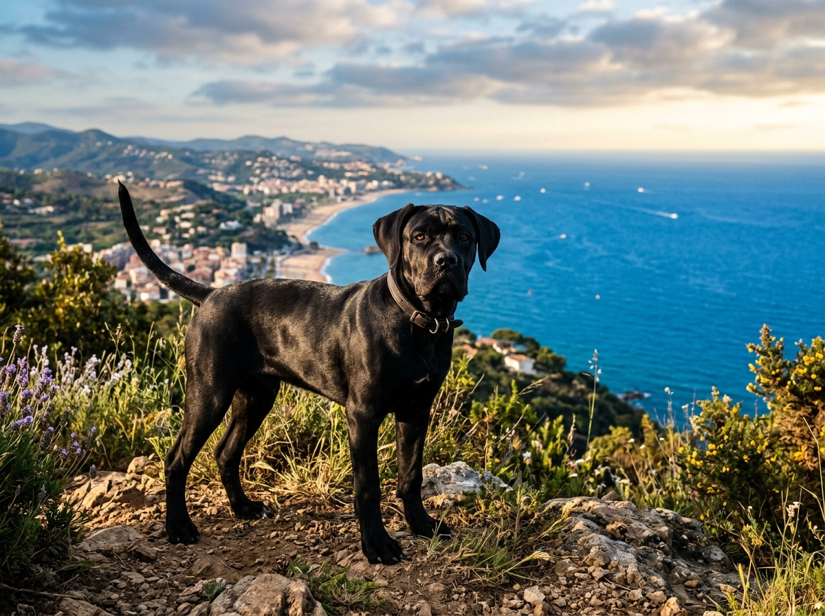 Cachorro Cane Corso Dante - Collar Blanco Nieve